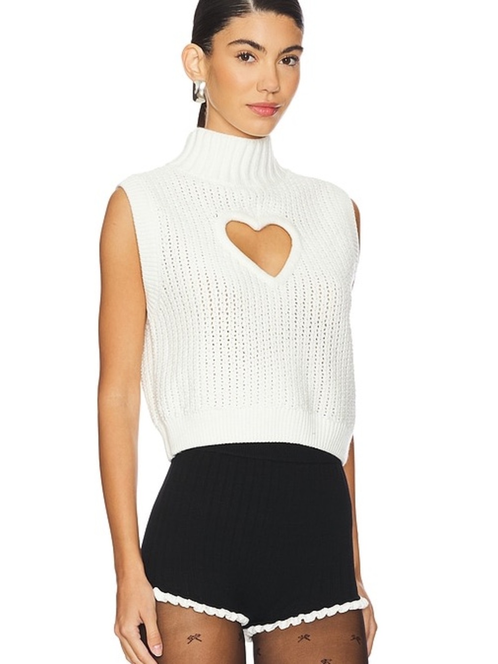 FOR LOVE & LEMONS Rebecca Heart Sweater Vest - Picture 2 of 4